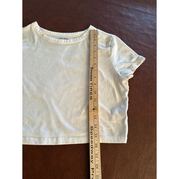 Wild Fable Cropped Plain White Tee Size L - Picture 2 of 3